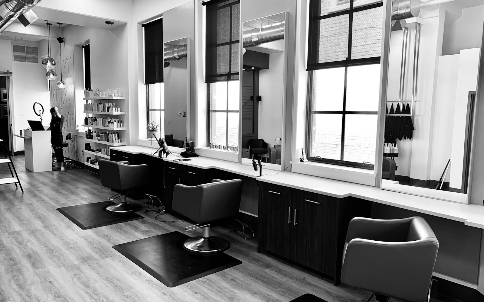 Hairdresser working in a salon